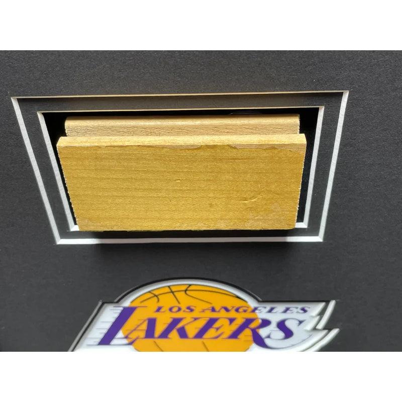 Michael Jordan / Magic Johnson Authentic Game Used Chicago Bulls LA Lakers Floors Framed Team Coas