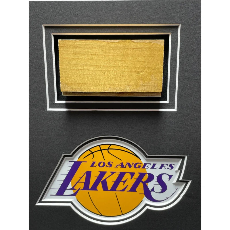 Michael Jordan / Magic Johnson Authentic Game Used Chicago Bulls LA Lakers Floors Framed Team Coas