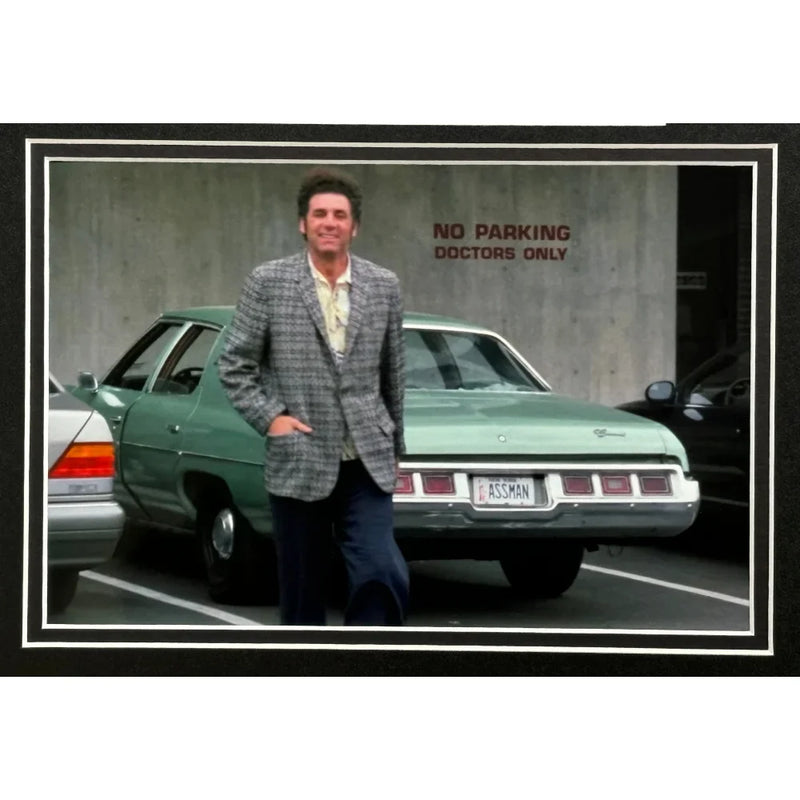 Michael Richards Seinfeld Kramer's Signed License Plate Framed JSA COA Assman