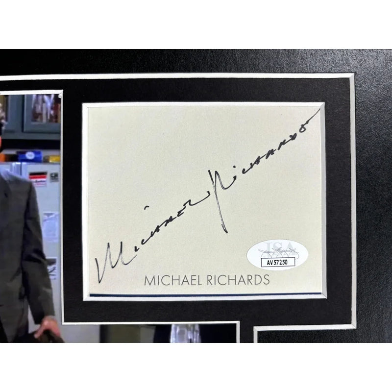 Michael Richards Seinfeld Kramer's Signed License Plate Framed JSA COA Assman