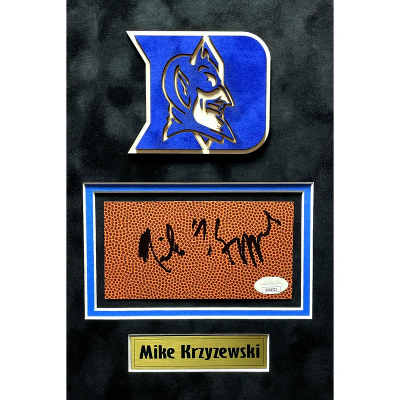 Mike Kzyzewski "Coach K" Autographed Duke Cut Collage 8x10 Photo JSA COA Framed