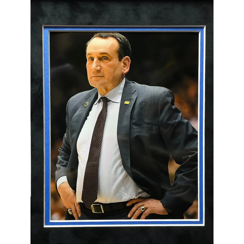 Mike Kzyzewski "Coach K" Autographed Duke Cut Collage 8x10 Photo JSA COA Framed