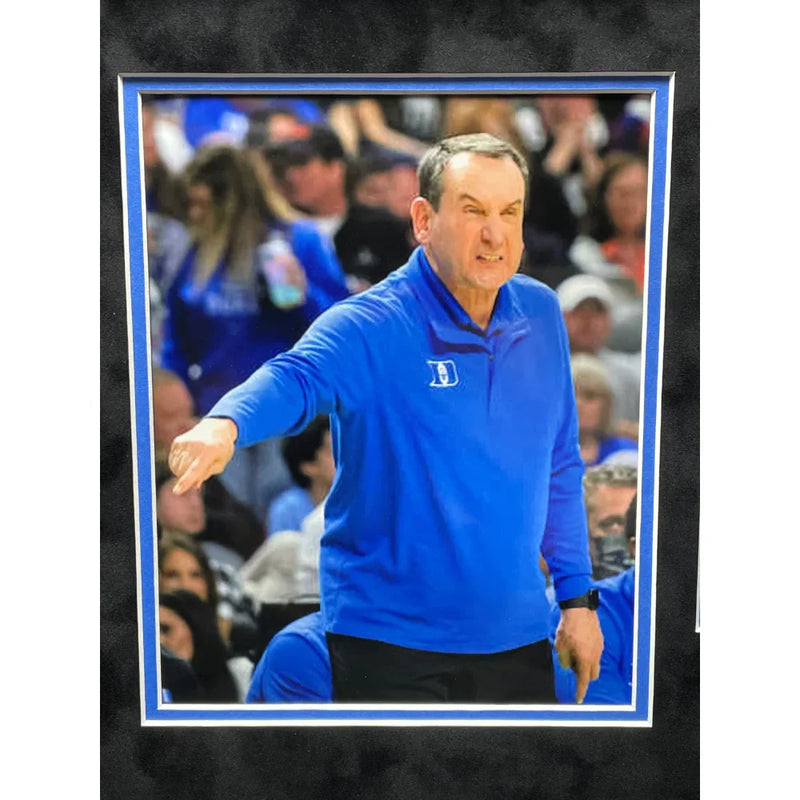 Mike Kzyzewski "Coach K" Autographed Duke Cut Collage 8x10 Photo JSA COA Framed