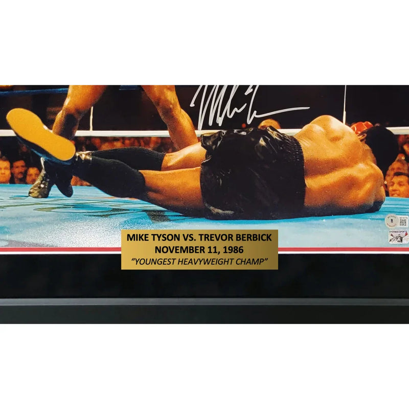 Mike Tyson Autographed 16x20 Photo Framed vs. Trevor Berbick Signed BAS Memorabilia