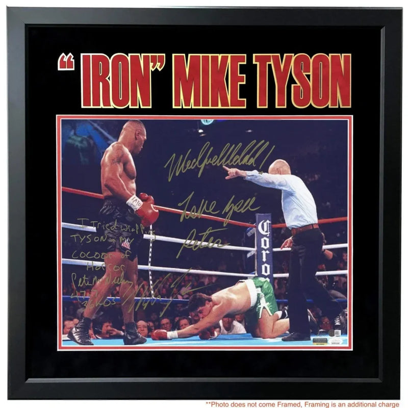Mike Tyson / Peter Mcneeley Dual Signed & Inscribed Tyson vs. 16x20 Photo #D/10