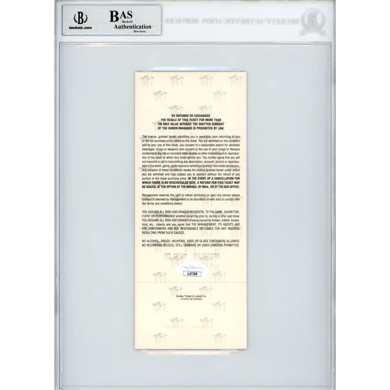 Mike Tyson Signed Authentic Ticket Vs Ruddock 6/28/1991 Rematch COA BAS Auto
