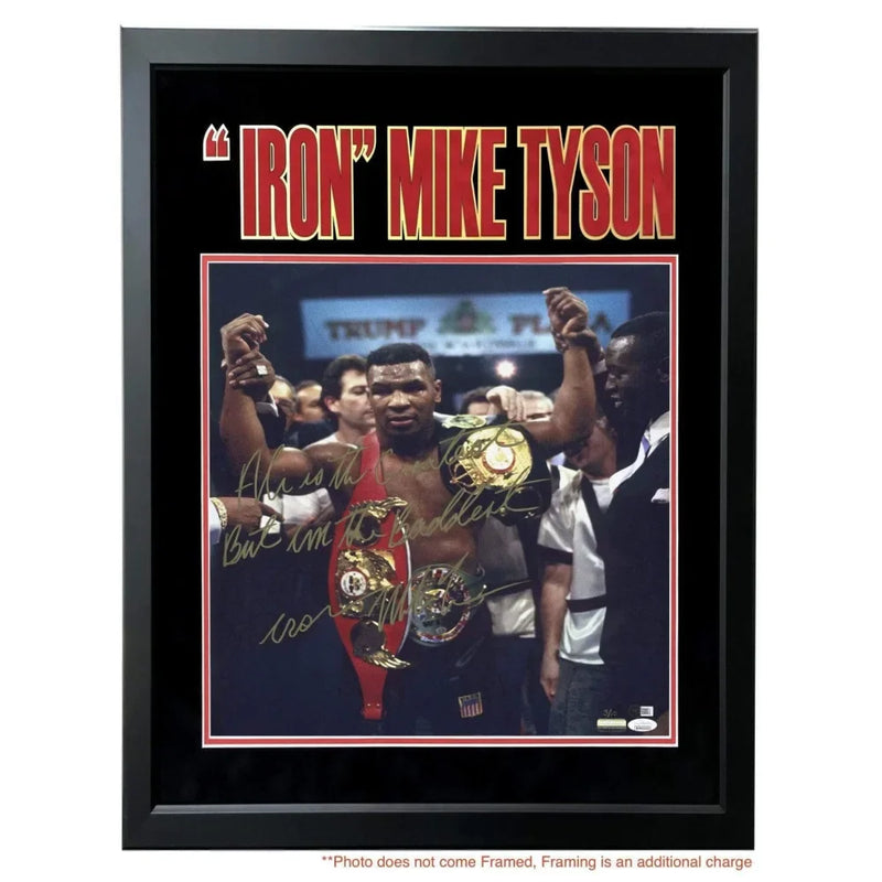 Mike Tyson Signed & Inscribed Tyson vs. 16x20 Photo "Ali Is The Greatest, But I'm The Baddest" #D/10