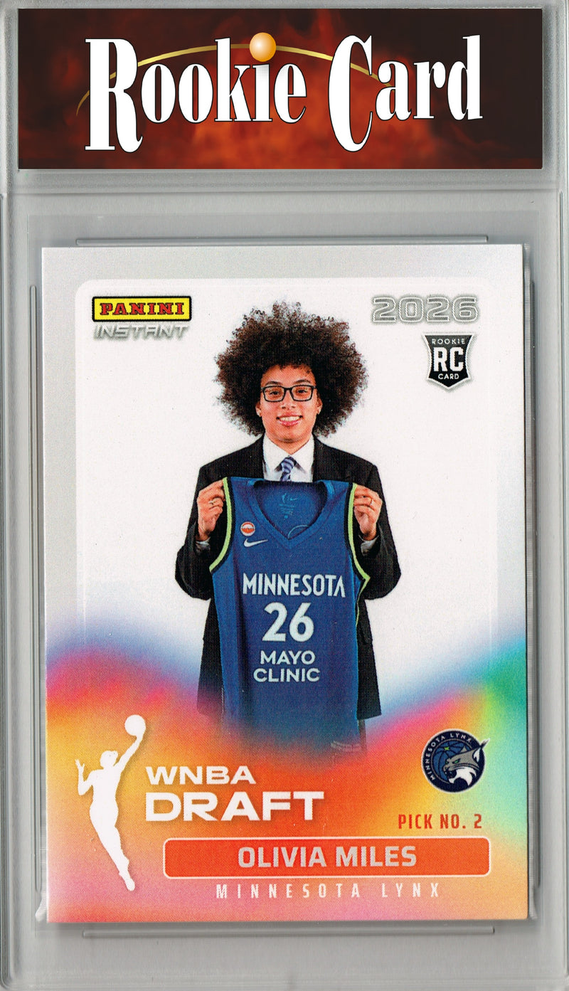 Olivia Miles Rookie Card Minnesota Lynx 2026 WNBA Draft Night #DN-2 1 of 2534 Certified Mint+ Trading Card