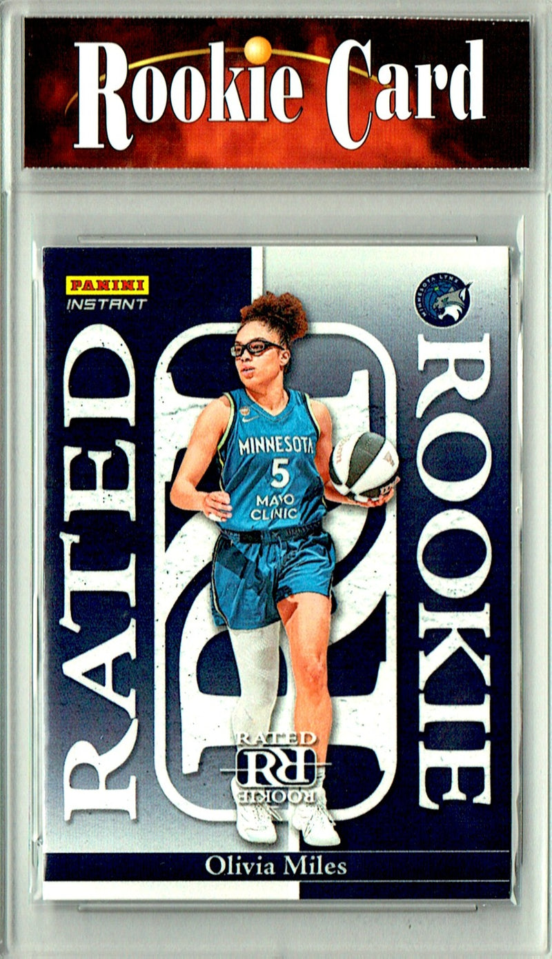 Olivia Miles Rookie Card 2026 Panini Instant #RRR-1 Rated Rookie, Certified Mint+ Condition, Minnesota Lynx Basketball