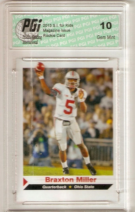 Braxton Miller 2013 SI for Kids First Rookie Card Ever Ohio State PGI 10 s.i.