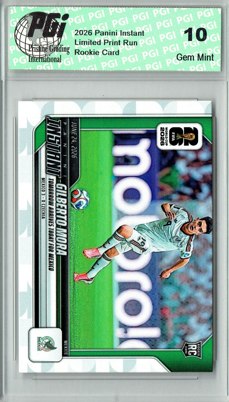 3) Gilberto Mora 2026 Panini Instant Rookie Cards #4 #118 #179 El Tri, PGI 10