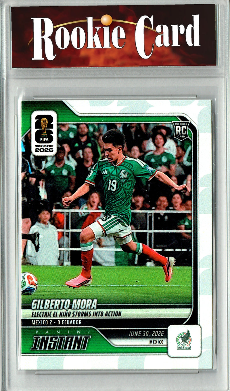 Gilberto Mora Rookie Card 2026 Panini Instant #179 El Nino Storms, Certified Mint+ Condition, Mexico Soccer
