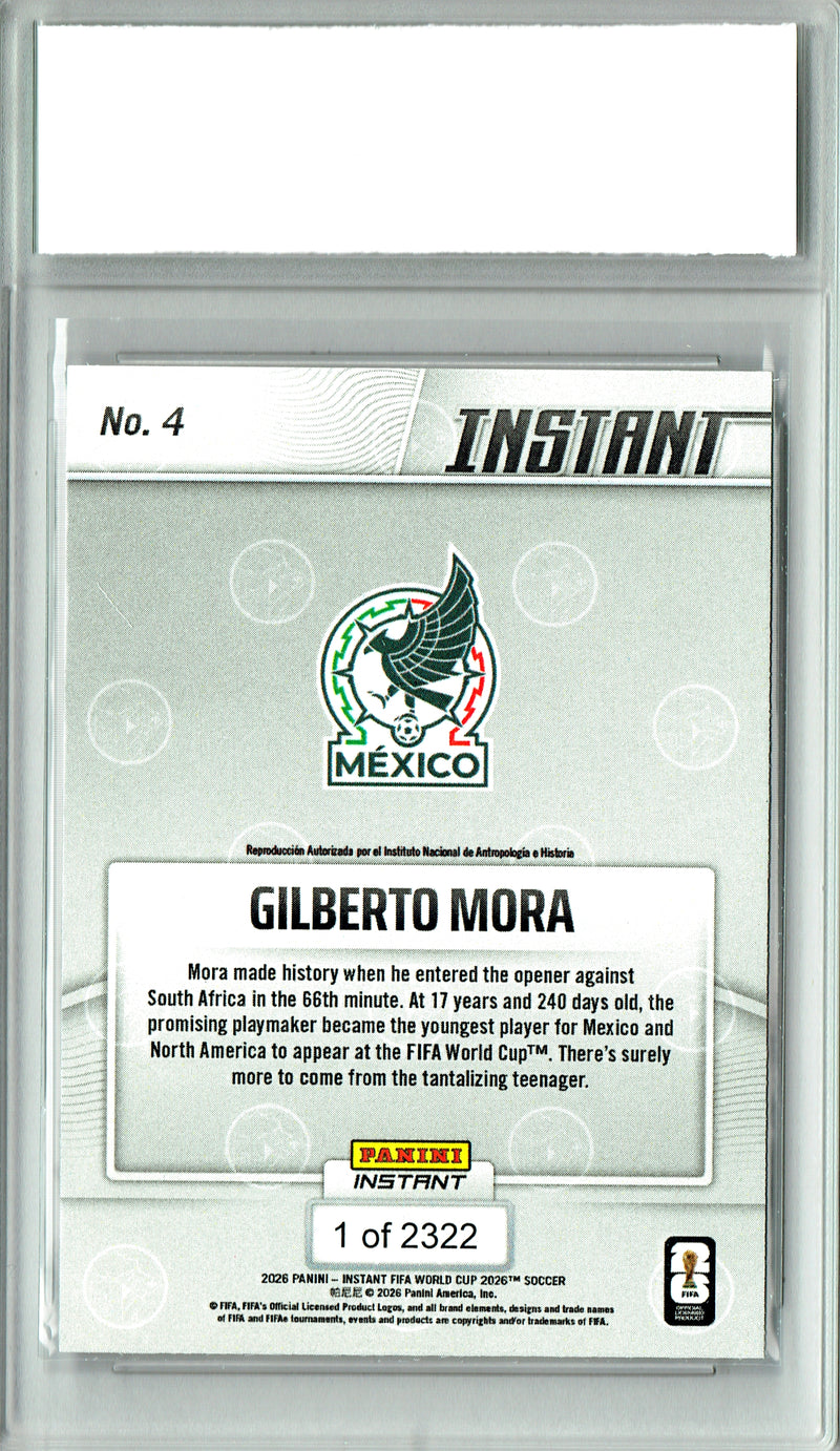 Gilberto Mora Rookie Card 20236 Panini Instant #4 PRISTINE, PGI 10, Mexico Soccer