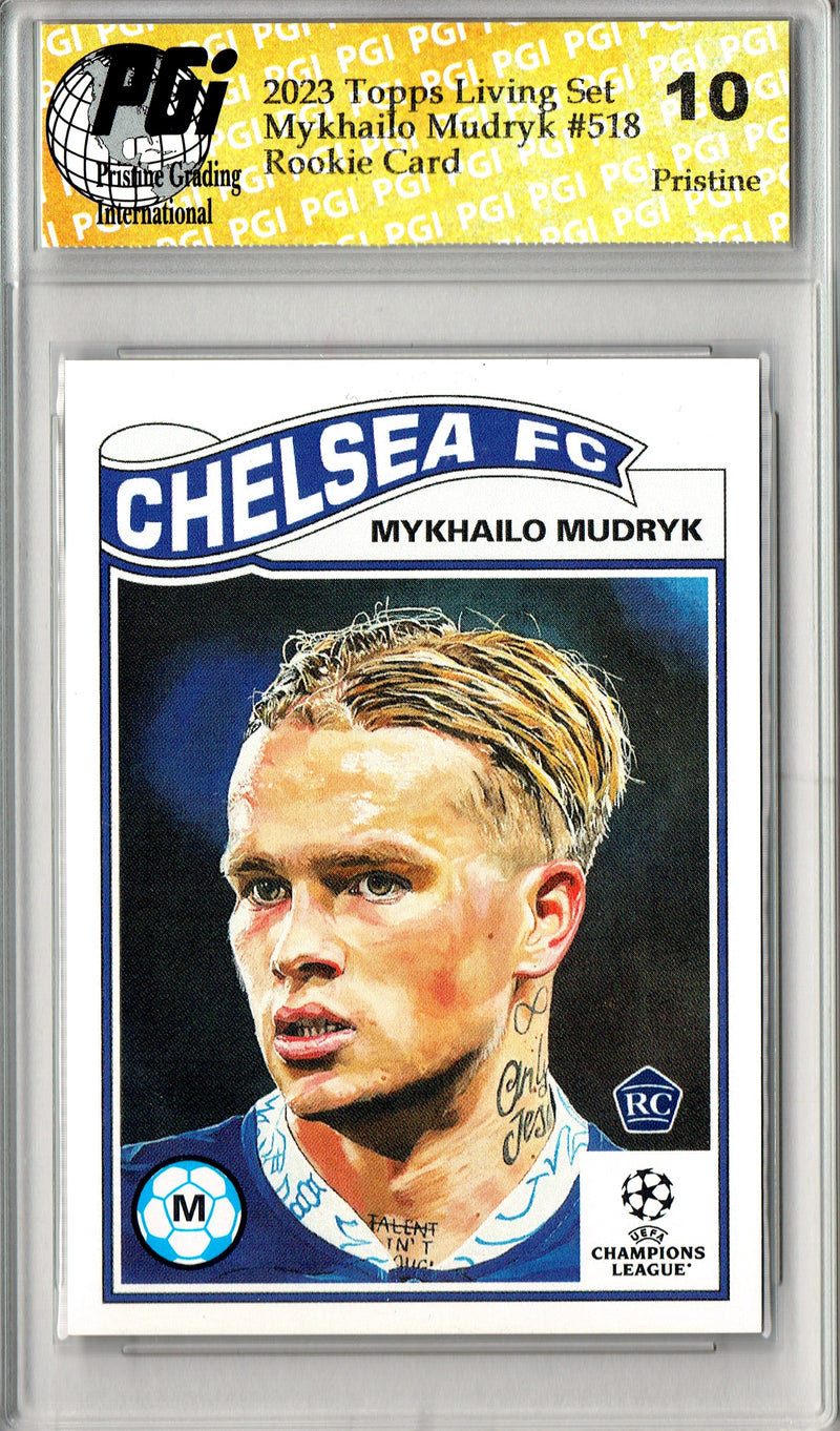 Mykhailo Mudryk 2023 Topps Living Set #518 PRISTINE Rookie Card PGI 10