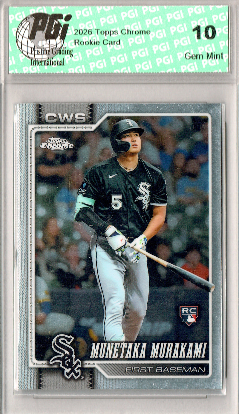 Munetaka Murakami Rookie Card 2026 Topps Chrome #274, PGI 10, Chicago White Sox Baseball