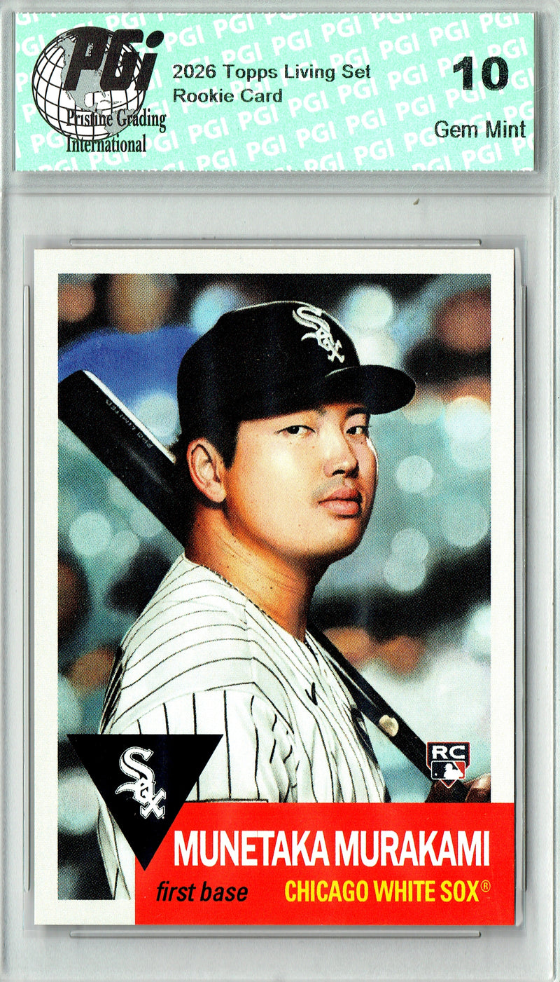 Munetaka Murakami Rookie Card 2026 Topps Living Set #939, PGI 10, Chicago White Sox Baseball