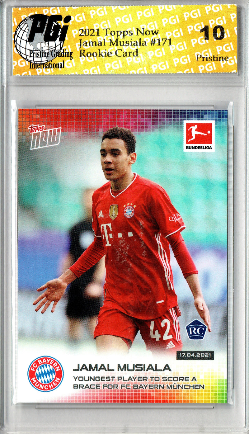 Jamal Musiala 2021 Topps Now #171 PRISTINE Rookie Card PGI 10
