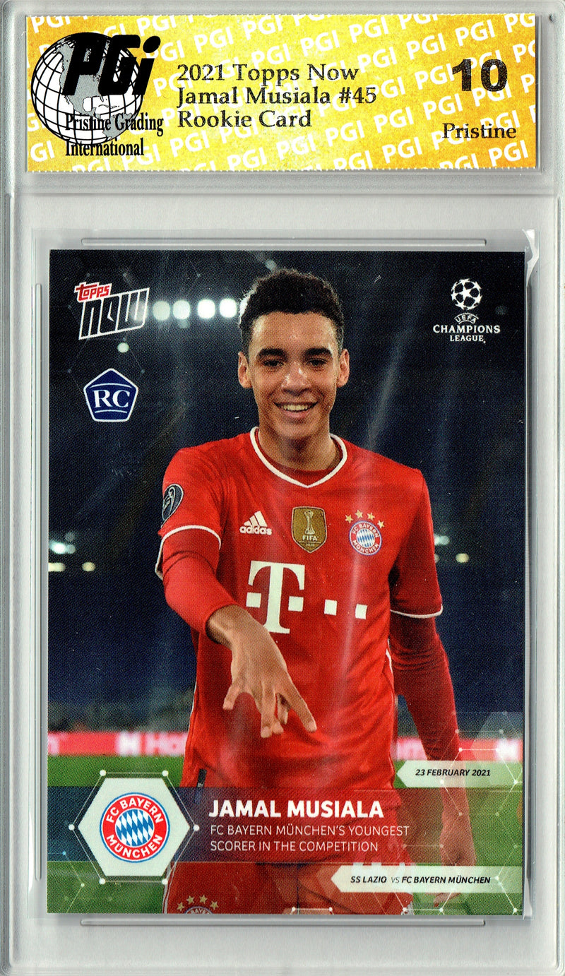 Jamal Musiala 2021 Topps Now #45 PRISTINE Rookie Card PGI 10