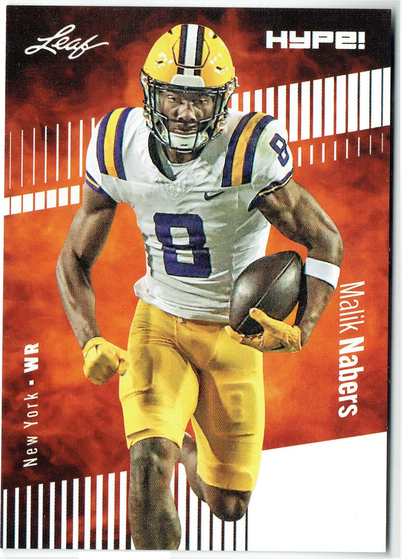 Mint Malik Nabers 2024 Leaf HYPE! #LH-168 Only 5000 Made Rookie Card
