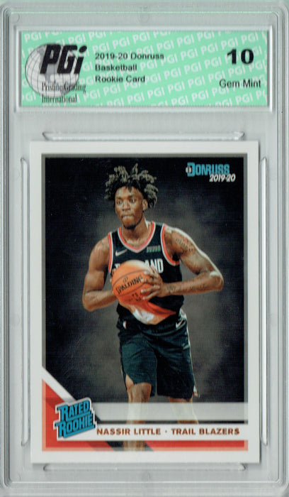 Nassir Little 2019 Donruss Basketball #223 Gem Mint Rookie Card PGI 10