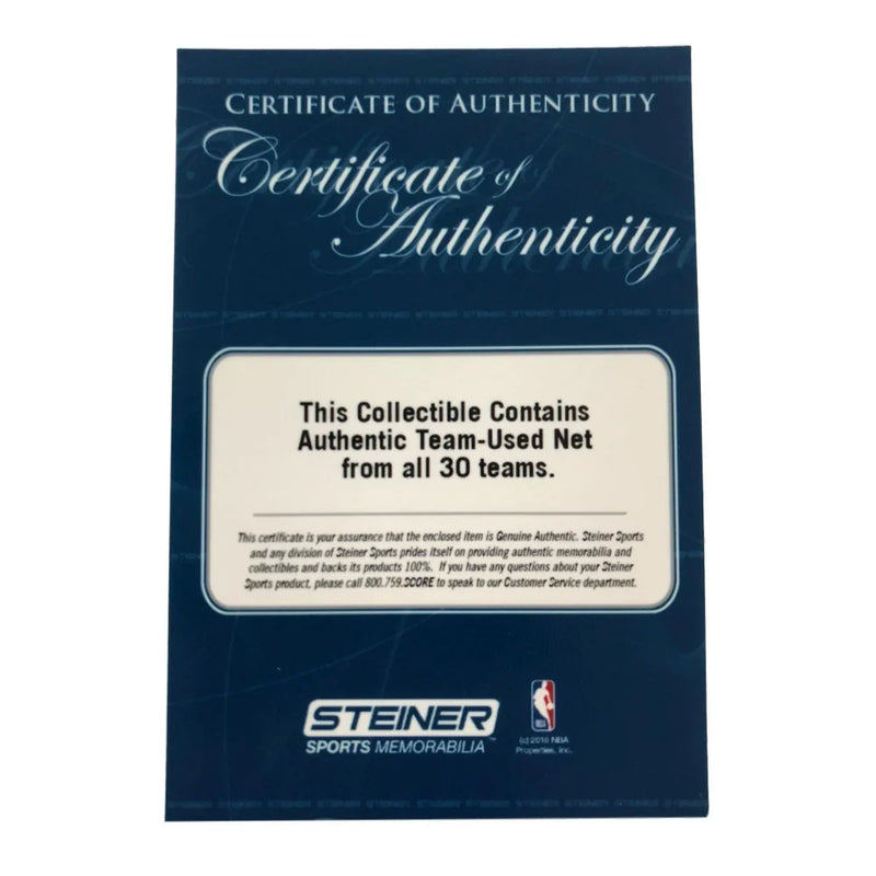 NBA Game Used Net Map Framed #D/50 - Featuring Authentic Net from All 30 Teams "Hardwood Exclusive