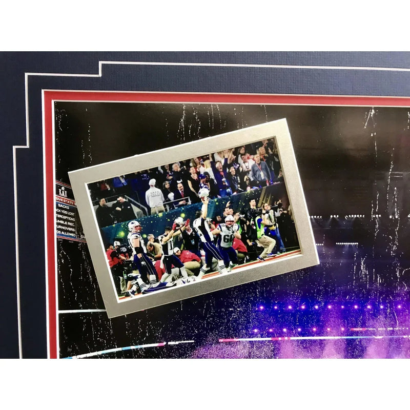 New England Patriots Super Bowl Champs Authentic Confetti Framed 16x20 Collage