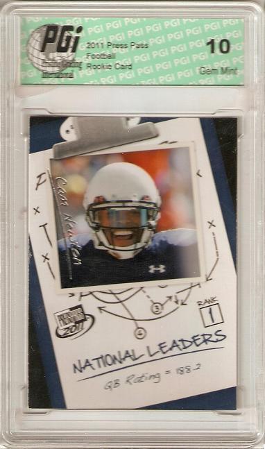 Cam Newton 2011 Press Pass National Rookie Card PGI 10