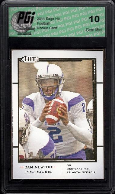 Cam Newton Auburn 2011 SAGE HIT Pre Rookie Card PGI 10