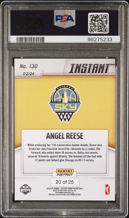 PSA 9 Angel Reese 2024 Panini Instant #130 Jungle SP Only 25 Made! Rookie Card