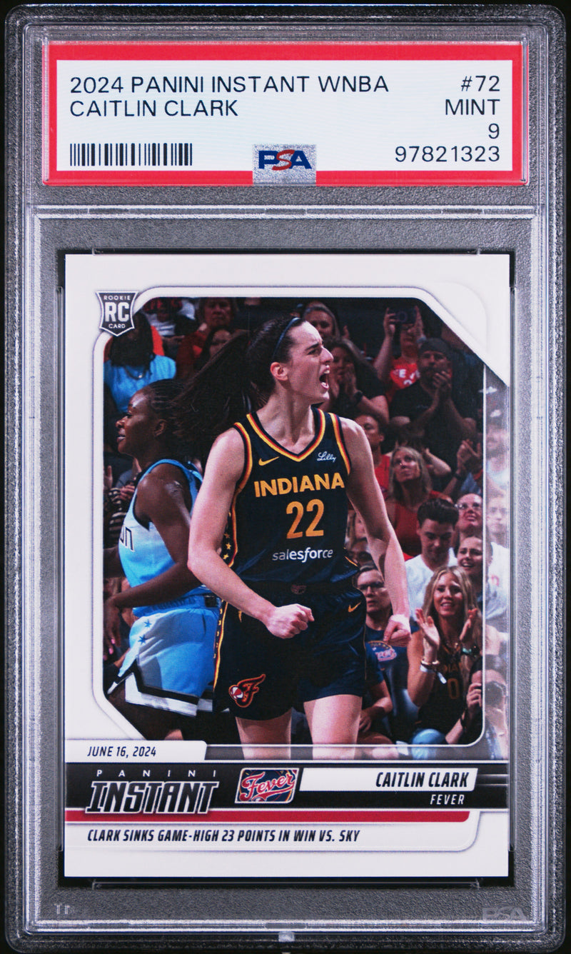 PSA 9 Caitlin Clark 2024 Panini Instant #72 Only 4450 Made Rookie Card Indiana Fever