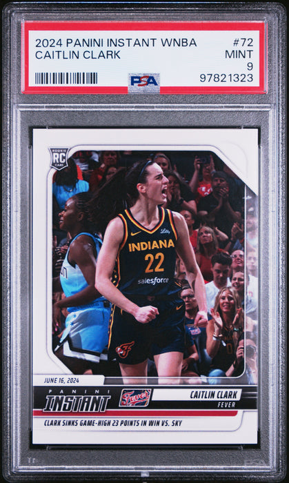 PSA 9 Caitlin Clark 2024 Panini Instant #72 Only 4450 Made! Rookie Card