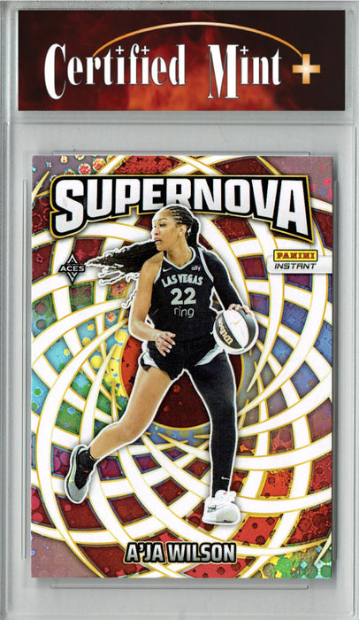 Certified Mint+ A'ja Wilson 2025 Panini Instant #SN-5 Supernova 3655 Made Rare Trading Card Las Vegas Aces