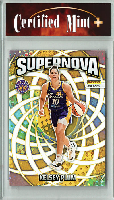 Certified Mint+ Kelsey Plum 2025 Panini Instant #SN-6 Supernova 3655 Made Rare Trading Card Los Angeles Sparks