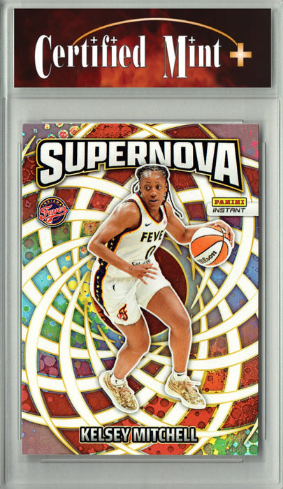 Certified Mint+ Kelsey Mitchell 2025 Panini Instant #SN-9 Supernova 3655 Made Rare Trading Card Indiana Fever