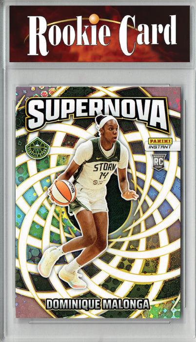 Certified Mint+ Dominique Malonga 2025 Panini Instant #SN-23 Supernova 3655 Made Rookie Card Seattle Storm