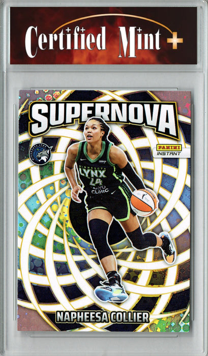 Certified Mint+ Napheesa Collier 2025 Panini Instant #SN-4 Supernova 3655 Made Rare Trading Card Minnesota Lynx