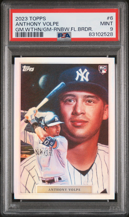 PSA 9 MINT Anthony Volpe 2023 Topps Game Within the Game #6 Rookie Card Rainbow Foil 75/99