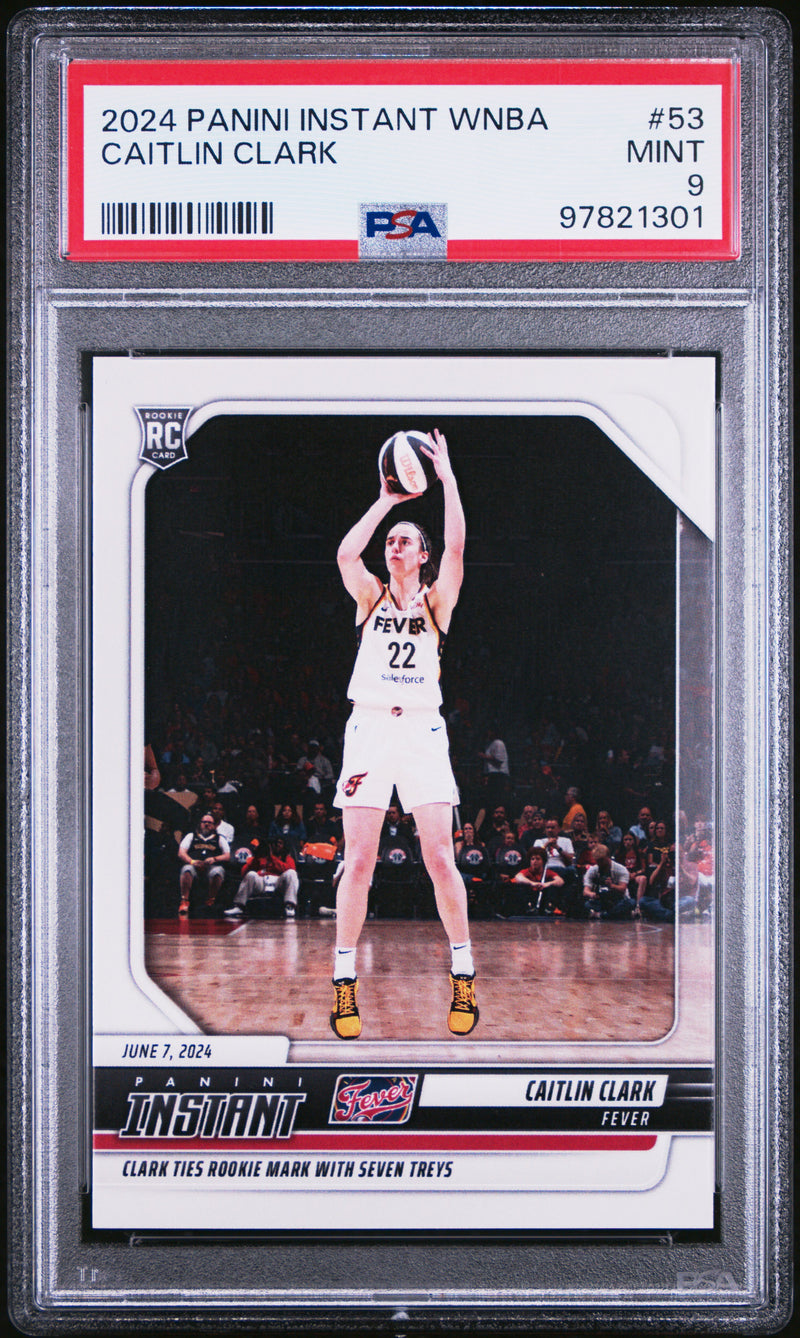 PSA 9 Caitlin Clark 2024 Panini Instant #53 Only 2569 Made Rookie Card Indiana Fever