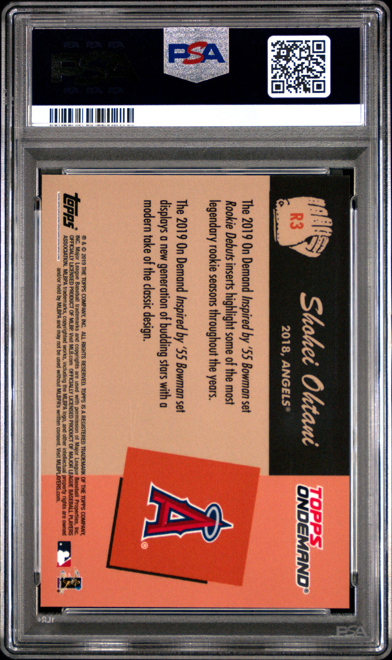PSA 9 Shohei Ohtani 2019 Topps On Demand #R3 55 Bowman Rookie Debut Rare Trading Card Los Angeles Dodgers