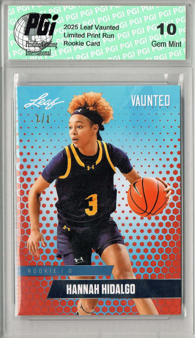 Hannah Hidalgo 2025 Leaf Vaunted #V-03 Masterpiece 1 of 1 Rookie Card PGI 10