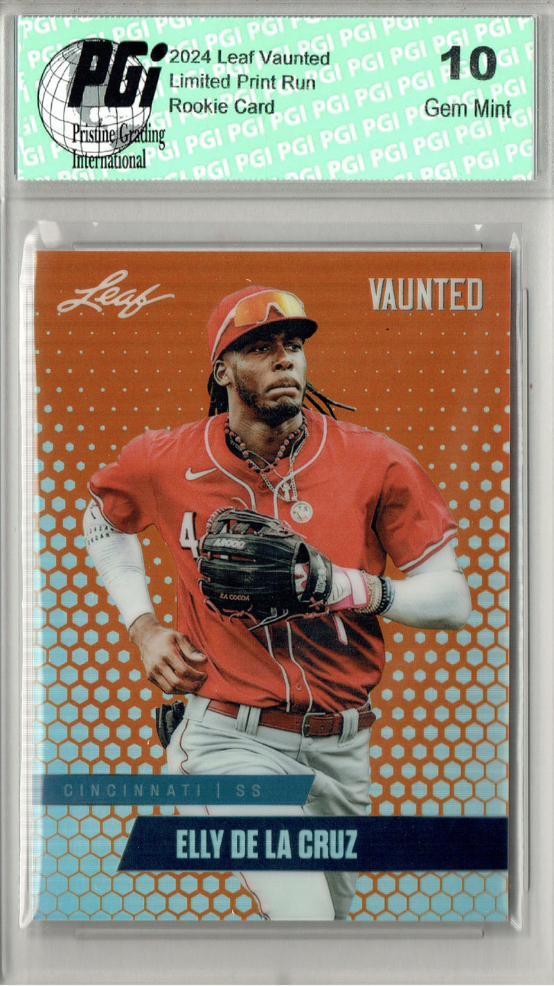 Elly De La Cruz 2024 Leaf Vaunted Metal #VM-03 Orange Only 3 Made Rookie Card PGI 10