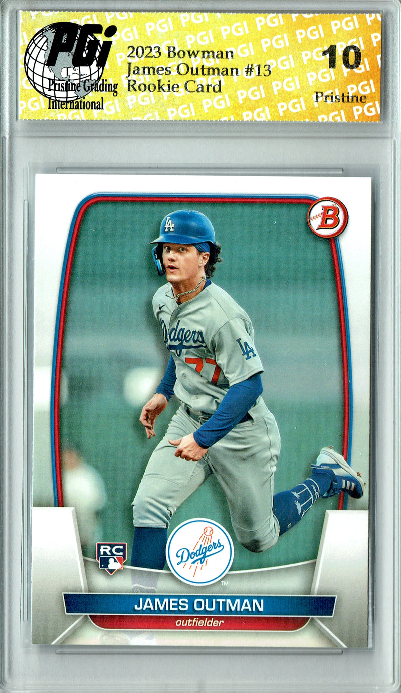 James Outman 2023 Bowman #13 PRISTINE Rookie Card PGI 10