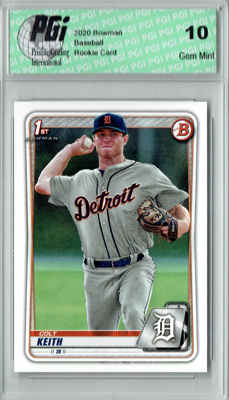 Colt Keith 2020 Bowman Draft #BD-54 1st Rookie Card PGI 10