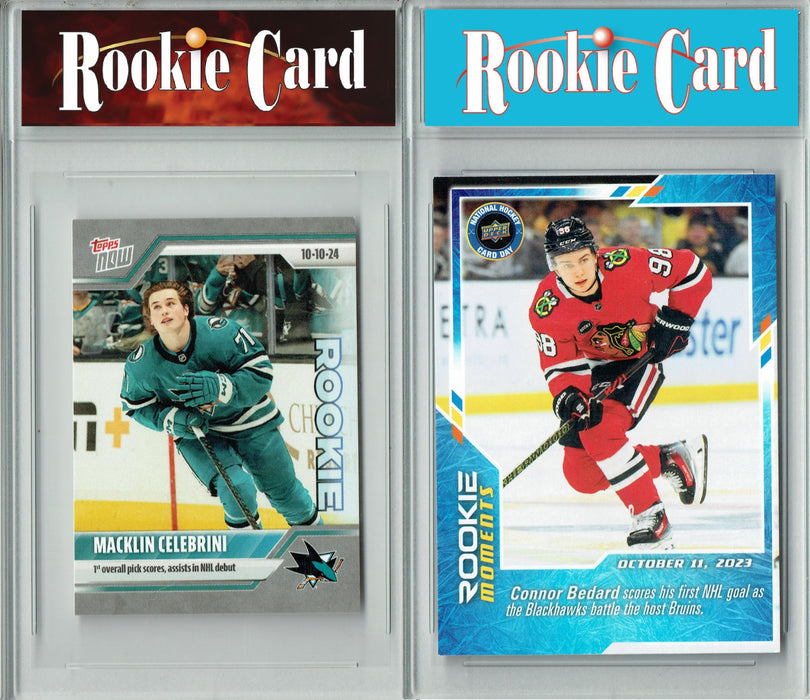 Certified Mint+ Macklin Celebrini 2024 Topps Now #6 NHL Debut, 1st Goal Rookie/Sticker Card San Jose Sharks