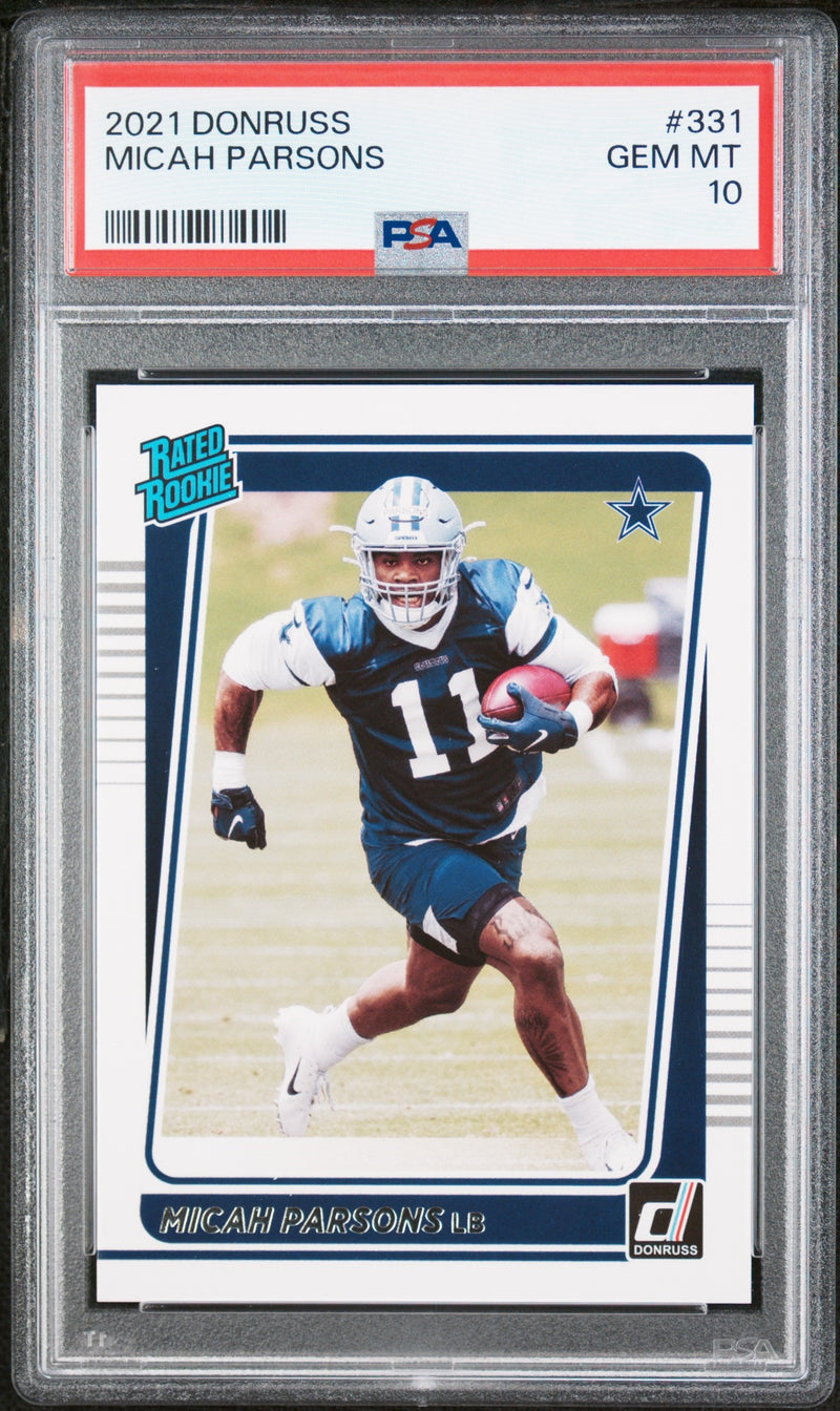 PSA 10 GEM-MT Micah Parsons 2021 Donruss #331 Rookie Card