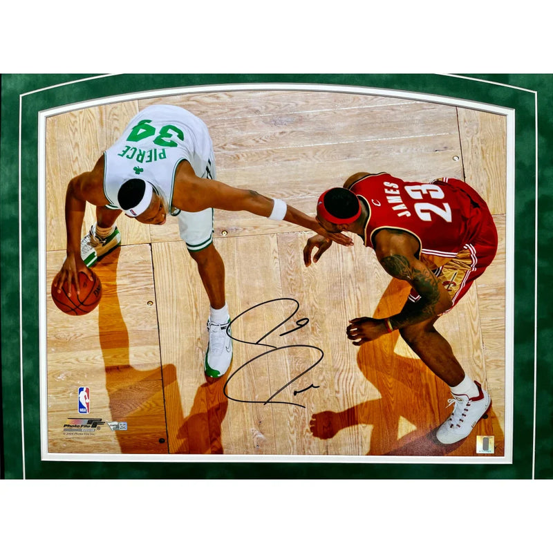 Paul Pierce Autographed Boston Celtics 16x20 Photo Framed COA Signed Lebron James