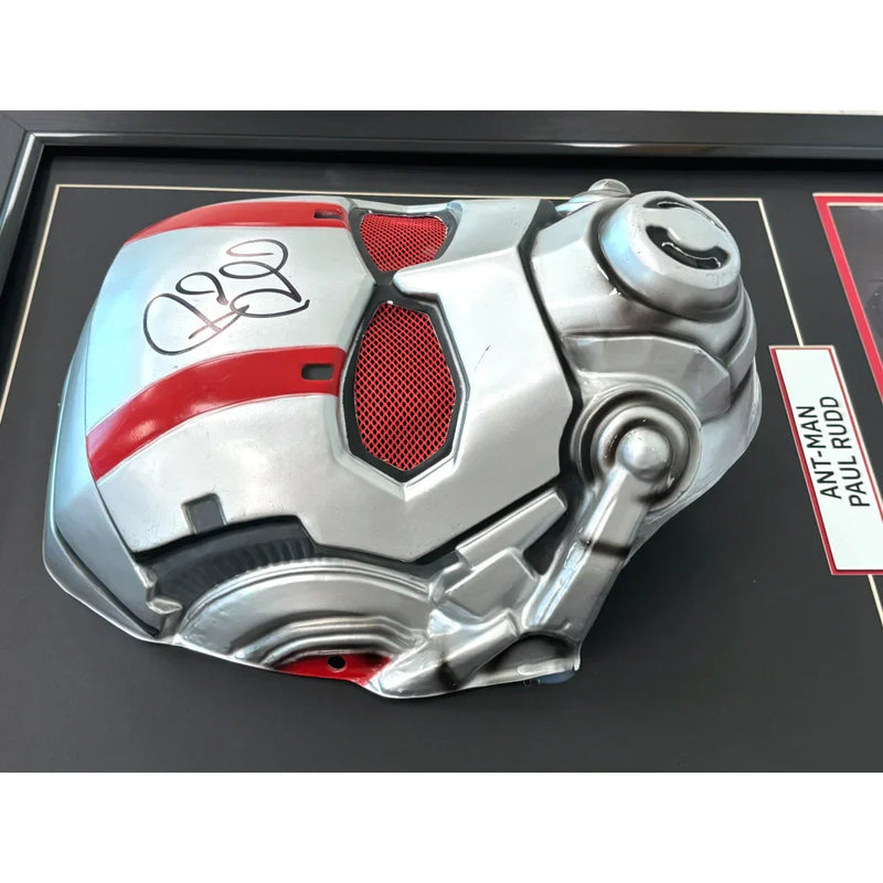 Paul Rudd Signed Ant Man Mask Framed Beckett COA Marvel Autographed BAS