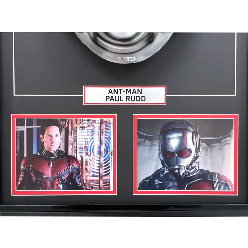 Paul Rudd Signed Ant Man Mask Framed Beckett COA Marvel Autographed BAS