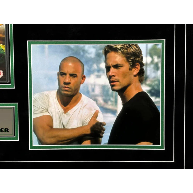 Paul Walker Autographed Fast & the Furious Dvd Framed Collage JSA COA Signed Photo