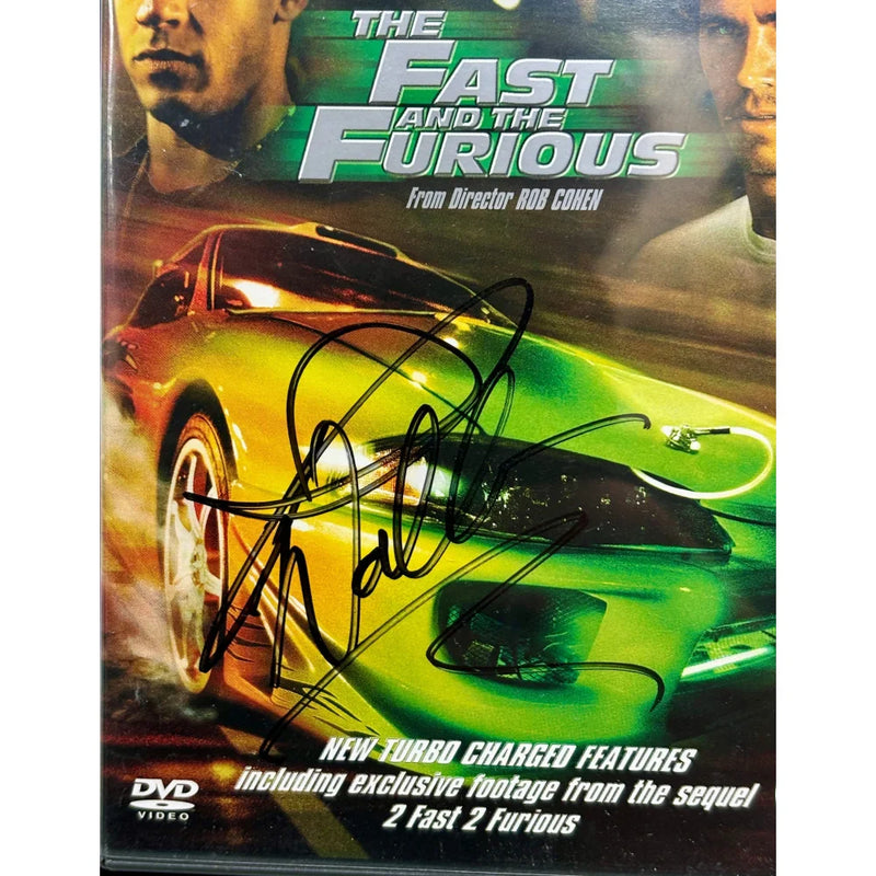 Paul Walker Autographed Fast & the Furious Dvd Framed Collage JSA COA Signed Photo